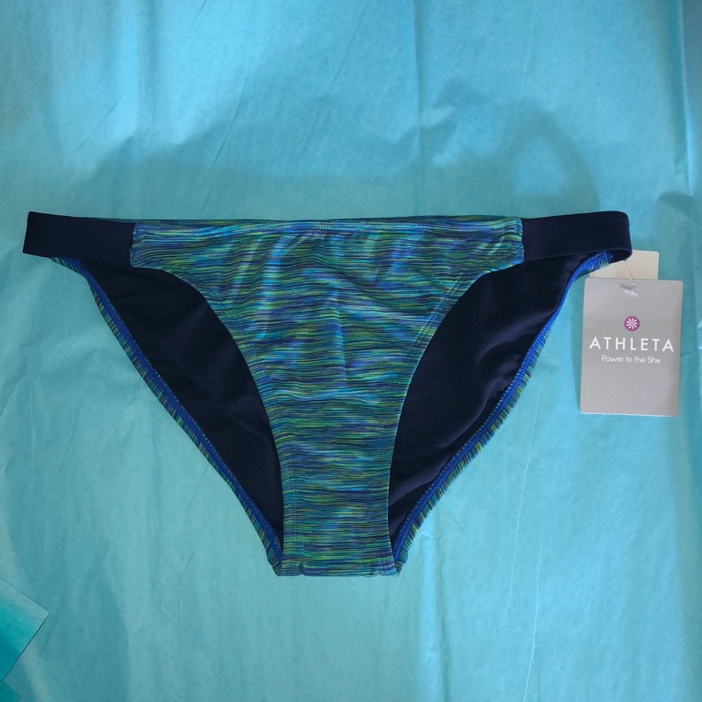 NWT Athleta Paddle Out Space Dye Swim Bottoms, Size Medium